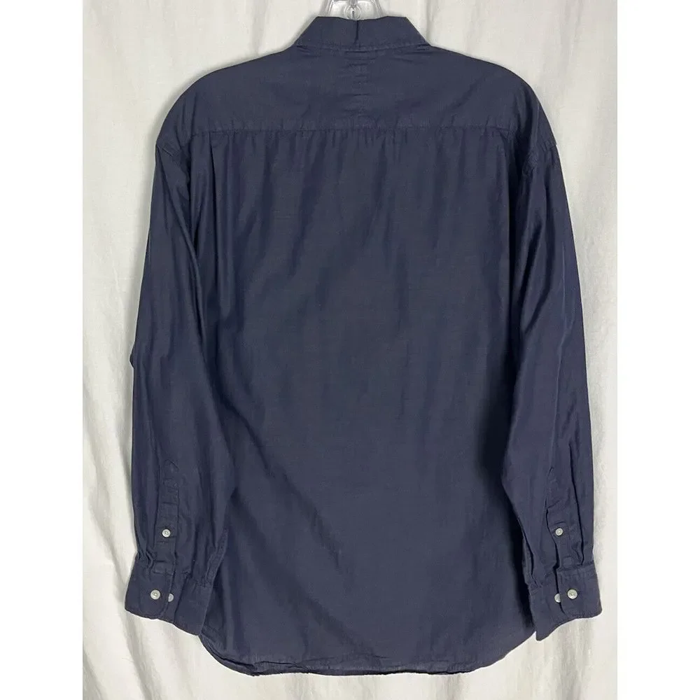 Banana Republic Men's long sleeve button Up‎ shirt M blue